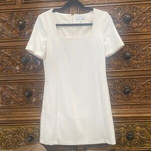 Wayf Cream Mini Dress
